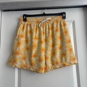 Blackbough Men’s Swim Shorts Trunks Size L Yellow Vacation Lined